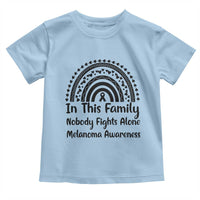 In This Family Nobody Fights Alone Toddler T Shirt Melanoma Warrior Support