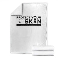 Melanoma Prevention Awareness Throw Blanket Protect Your Skin