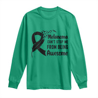 Melanoma Cant Stop Me From Being Awesome Long Sleeve Shirt Support Squad Gift