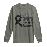 Melanoma Cant Stop Me From Being Awesome Long Sleeve Shirt Support Squad Gift