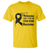 Melanoma Cant Stop Me From Being Awesome T Shirt Support Squad Gift