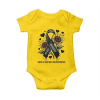 Sunflower Skin Cancer Awareness Baby Onesie Brave Strong Resilient