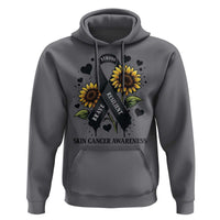Sunflower Skin Cancer Awareness Hoodie Brave Strong Resilient