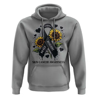 Sunflower Skin Cancer Awareness Hoodie Brave Strong Resilient