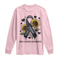 Sunflower Skin Cancer Awareness Long Sleeve Shirt Brave Strong Resilient
