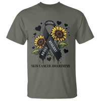 Sunflower Skin Cancer Awareness T Shirt Brave Strong Resilient