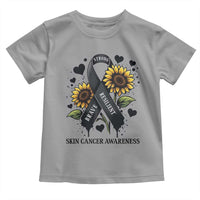 Sunflower Skin Cancer Awareness Toddler T Shirt Brave Strong Resilient
