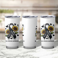 Sunflower Skin Cancer Awareness Tumbler Cup Brave Strong Resilient
