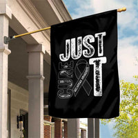 Skin Cancer Warrior Awareness Fighter Garden Flag Just Cure It