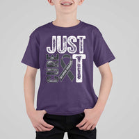 Skin Cancer Warrior Awareness Fighter T Shirt For Kid Just Cure It