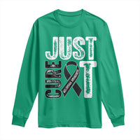 Skin Cancer Warrior Awareness Fighter Long Sleeve Shirt Just Cure It