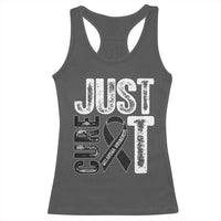 Skin Cancer Warrior Awareness Fighter Racerback Tank Top Just Cure It