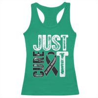 Skin Cancer Warrior Awareness Fighter Racerback Tank Top Just Cure It