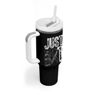Skin Cancer Warrior Awareness Fighter Tumbler With Handle Just Cure It