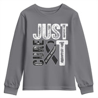 Skin Cancer Warrior Awareness Fighter Youth Sweatshirt Just Cure It