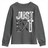 Skin Cancer Warrior Awareness Fighter Youth Sweatshirt Just Cure It