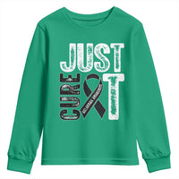 Skin Cancer Warrior Awareness Fighter Youth Sweatshirt Just Cure It