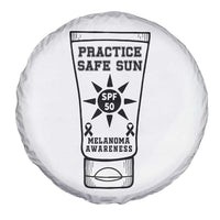 Practice Safe Sun Spare Tire Cover Funny Melanoma Skin Cancer Graphic