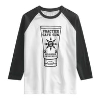 Practice Safe Sun Raglan Shirt Funny Melanoma Skin Cancer Graphic