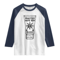 Practice Safe Sun Raglan Shirt Funny Melanoma Skin Cancer Graphic