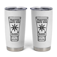 Practice Safe Sun Tumbler Cup Funny Melanoma Skin Cancer Graphic