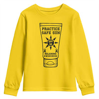 Practice Safe Sun Youth Sweatshirt Funny Melanoma Skin Cancer Graphic