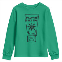Practice Safe Sun Youth Sweatshirt Funny Melanoma Skin Cancer Graphic
