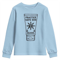 Practice Safe Sun Youth Sweatshirt Funny Melanoma Skin Cancer Graphic