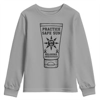 Practice Safe Sun Youth Sweatshirt Funny Melanoma Skin Cancer Graphic
