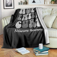 Faith Hope Cure Melanoma Awareness Throw Blanket Skin Cancer Fighter