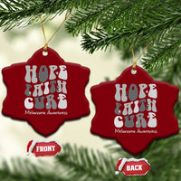 Faith Hope Cure Melanoma Awareness Ceramic Ornament Skin Cancer Fighter