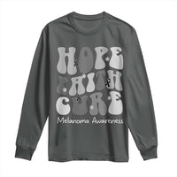 Faith Hope Cure Melanoma Awareness Long Sleeve Shirt Skin Cancer Fighter