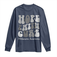 Faith Hope Cure Melanoma Awareness Long Sleeve Shirt Skin Cancer Fighter