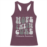 Faith Hope Cure Melanoma Awareness Racerback Tank Top Skin Cancer Fighter