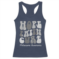 Faith Hope Cure Melanoma Awareness Racerback Tank Top Skin Cancer Fighter