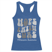 Faith Hope Cure Melanoma Awareness Racerback Tank Top Skin Cancer Fighter