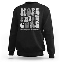 Faith Hope Cure Melanoma Awareness Sweatshirt Skin Cancer Fighter