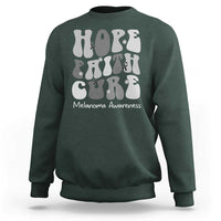 Faith Hope Cure Melanoma Awareness Sweatshirt Skin Cancer Fighter