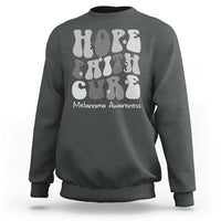 Faith Hope Cure Melanoma Awareness Sweatshirt Skin Cancer Fighter