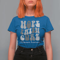 Faith Hope Cure Melanoma Awareness T Shirt For Women Skin Cancer Fighter