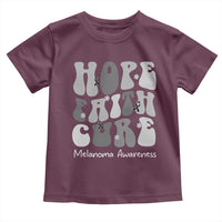 Faith Hope Cure Melanoma Awareness Toddler T Shirt Skin Cancer Fighter