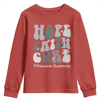 Faith Hope Cure Melanoma Awareness Youth Sweatshirt Skin Cancer Fighter