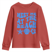 Meet Me At The Beach Youth Sweatshirt Tropical Summer Vacation Graphic