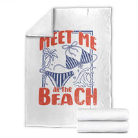 Meet Me At The Beach Throw Blanket Summer Girls Trip Bikini Lover Gift