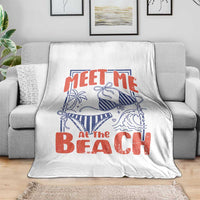 Meet Me At The Beach Throw Blanket Summer Girls Trip Bikini Lover Gift