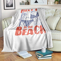 Meet Me At The Beach Throw Blanket Summer Girls Trip Bikini Lover Gift