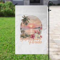 Daytona Beach Florida Garden Flag Tropical Palm Tree Ocean Travel Gift