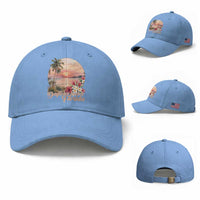 Daytona Beach Florida Baseball Cap Tropical Palm Tree Ocean Travel Gift