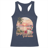 Daytona Beach Florida Racerback Tank Top Tropical Palm Tree Ocean Travel Gift