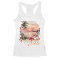 Daytona Beach Florida Racerback Tank Top Tropical Palm Tree Ocean Travel Gift